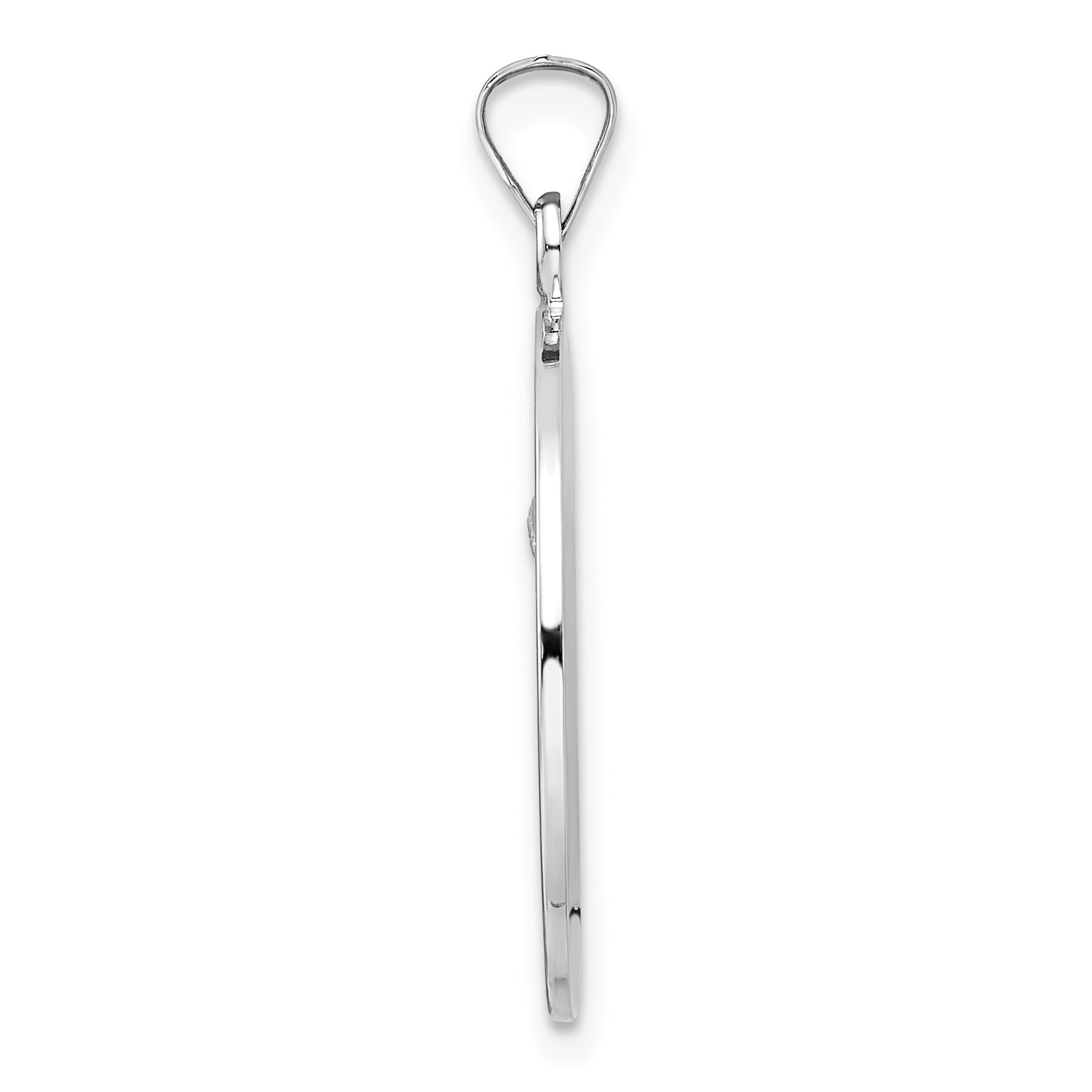 14k White Gold Polished St Anthony Solid Medal Pendant Secondary image