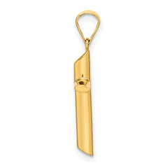 14K Polished Cross Pendant