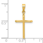 14K Polished Cross Pendant