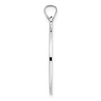 14k White Gold Polished Saint Joseph Solid Medal Pendant