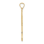 14k Polished Solid Fancy Design Cross Pendant
