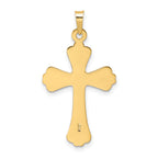 14k Polished Solid Fancy Design Cross Pendant
