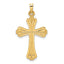 14k Polished Solid Fancy Design Cross Pendant