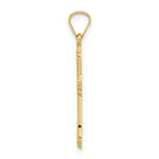 14k Polished Solid Fancy Design Cross Pendant