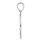 14k White Gold Polished and Satin Hollow St Nicholas Medal Pendant