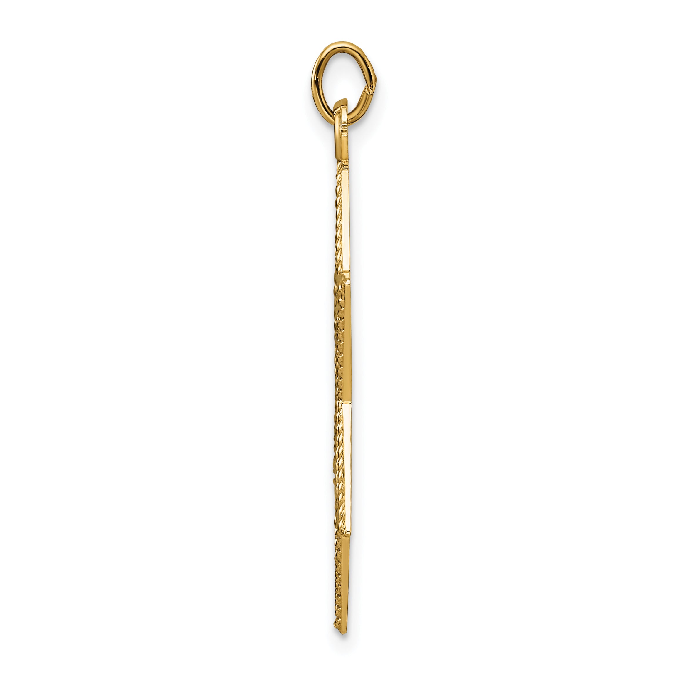 14k Polished and Textured Solid Star of David Pendant Secondary image