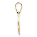 14k Polished & Textured Solid Star of David Pendant