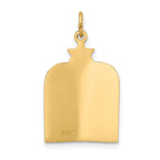 14K Yellow Gold Polished Solid Ten Commandments Star of David Pendant