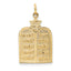14K Yellow Gold Polished Solid Ten Commandments Star of David Pendant