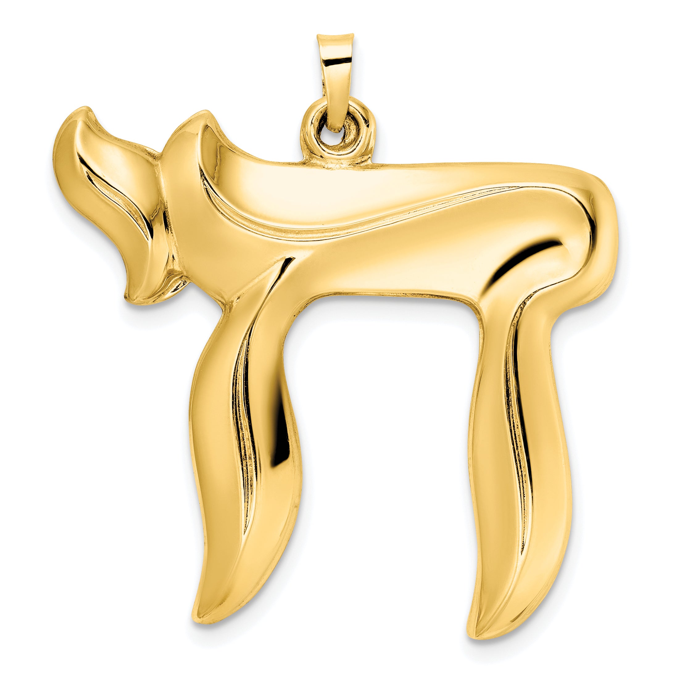 14k Polished Hollow Chai Symbol Pendant Main image