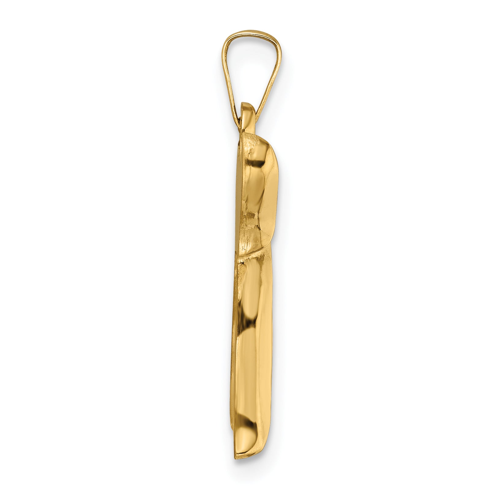 14k Polished Hollow Chai Symbol Pendant Secondary image