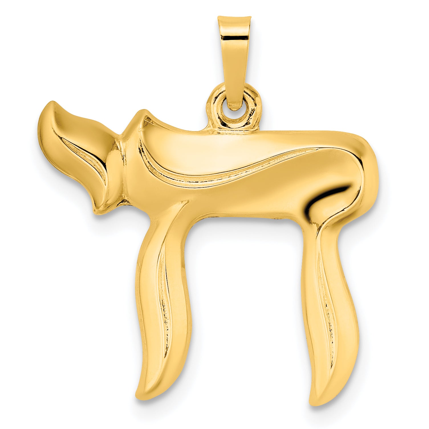 14k Polished Hollow Chai Symbol Pendant Main image