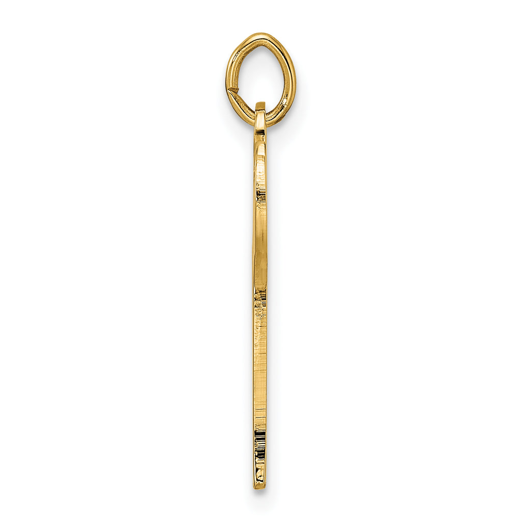 14k Polished Solid Chai Symbol Pendant