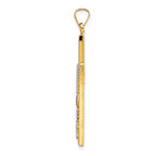 14k Two-tone Polished Hollow Rosary Cross Pendant