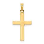 14k Two-tone Polished Solid INRI Crucifix Pendant