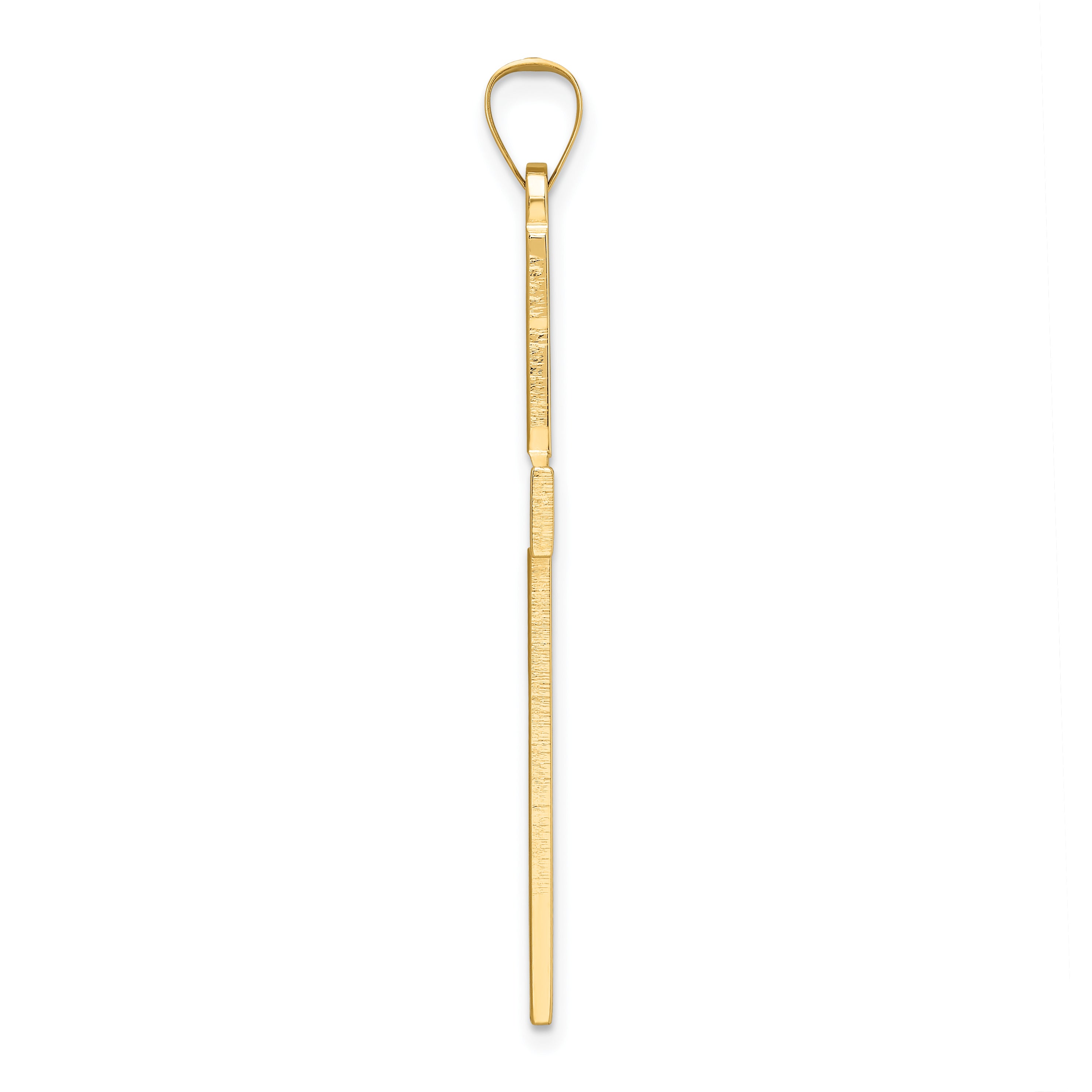 14k Polished Solid Cross Pendant Secondary image