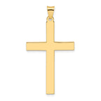 14k Polished Solid Cross Pendant