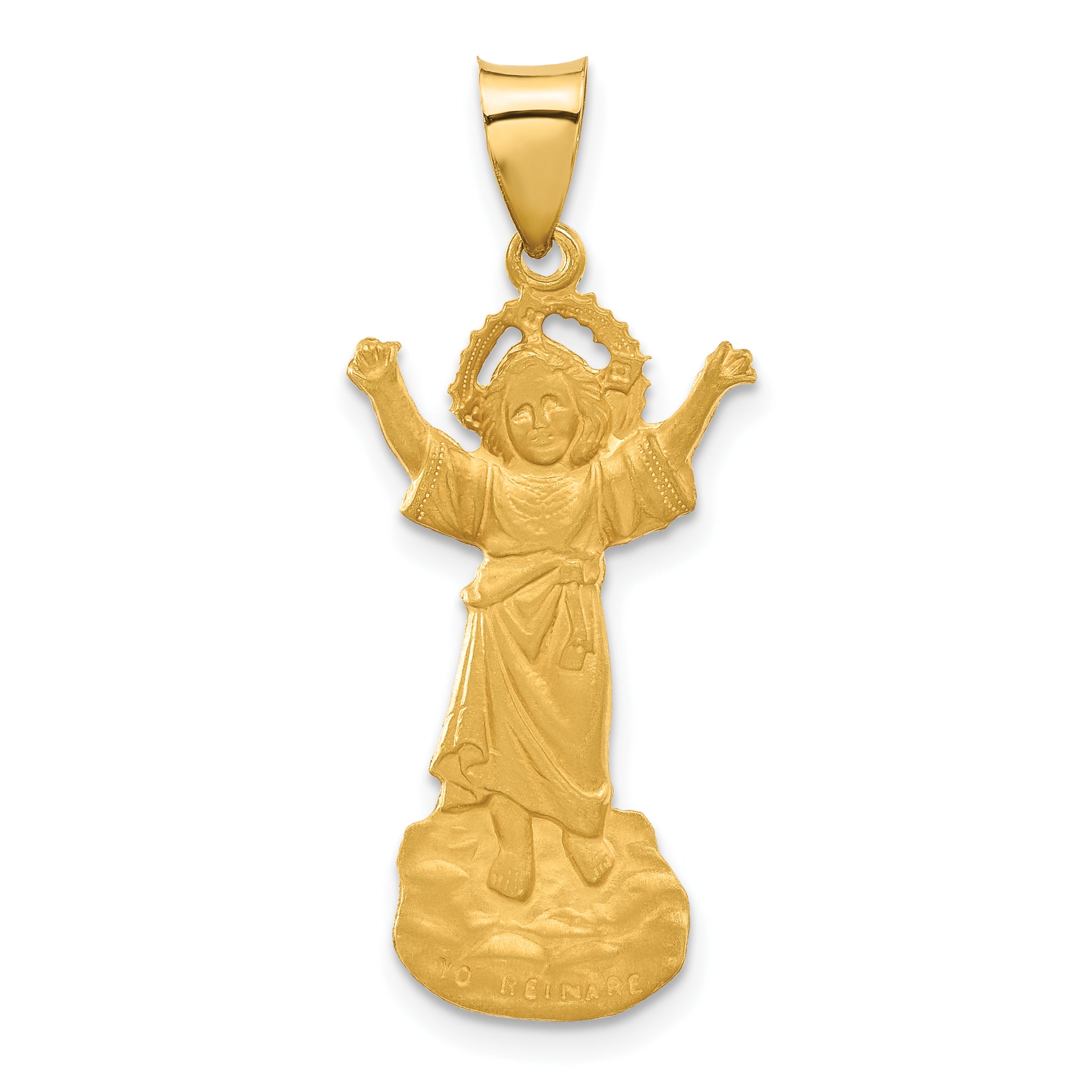 14k Hollow Divine Child Jesus Figure Charm Main image