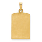 14K Rectangular Hollow Our Lady of Guadalupe Medal