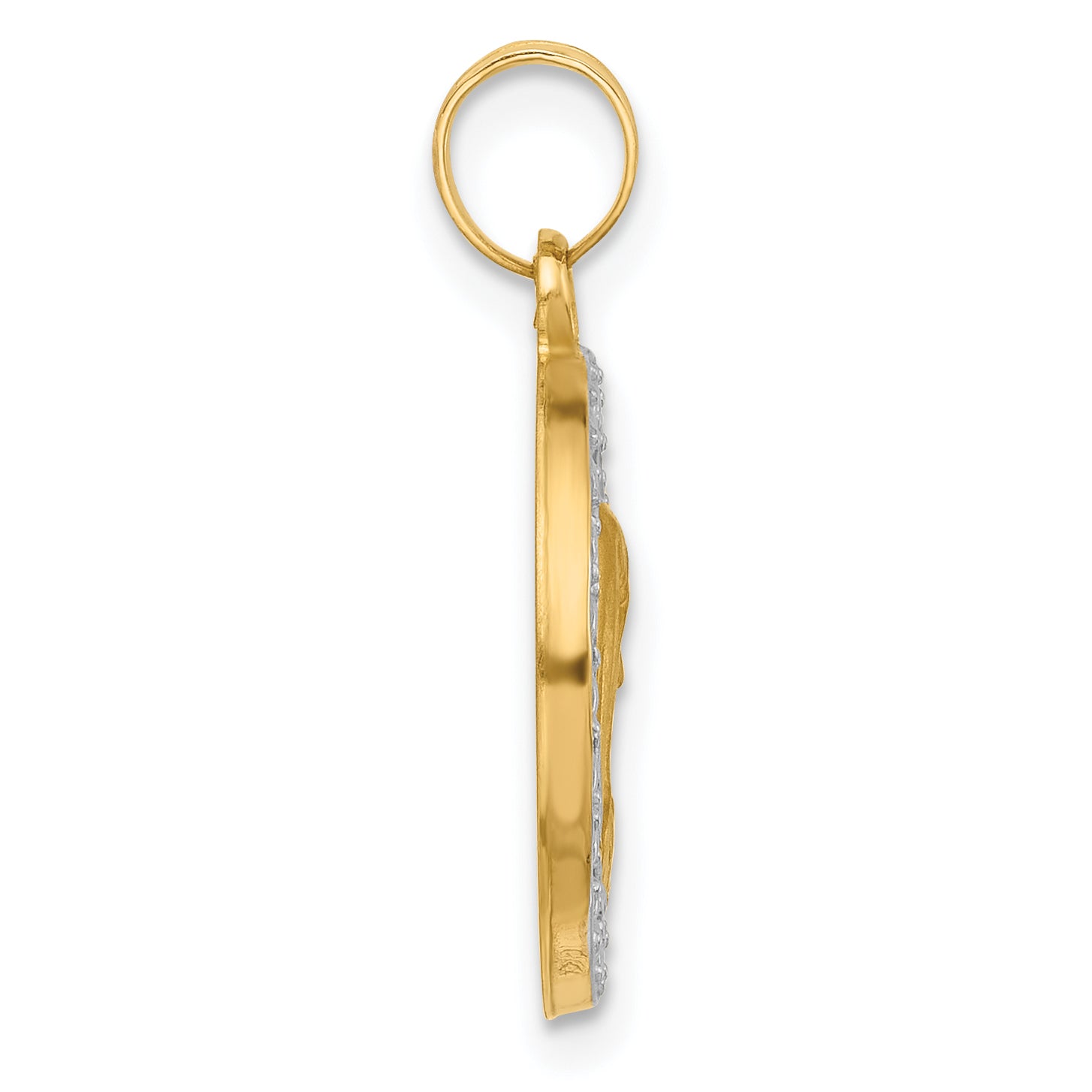 14k and Rhodium Hollow Lady of Sorrows Pendant Secondary image