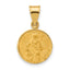 14k Polished and Satin Solid Our Guardian Angel Medal