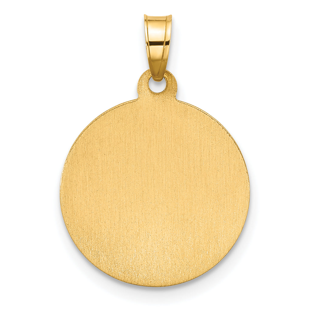 14K with White Rhodium Hollow St. Anthony Medal