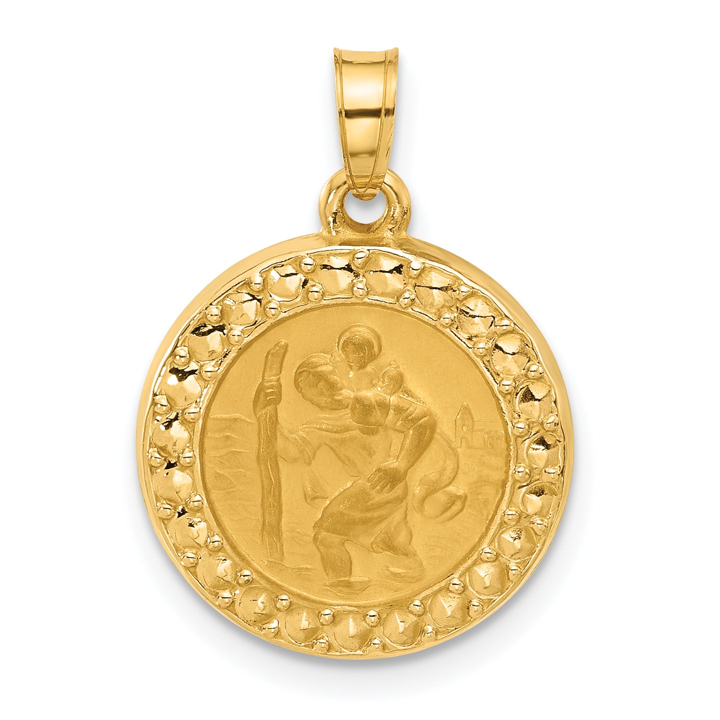 14K Hollow St. Christopher Medal Main image