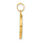 14K with White Rhodium Hollow St. Christopher Medal