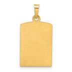 14K Rectangular Hollow St. Christopher Medal