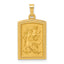 14K Rectangular Hollow St. Christopher Medal