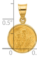 14k Polished and Satin Solid St Joseph Medal