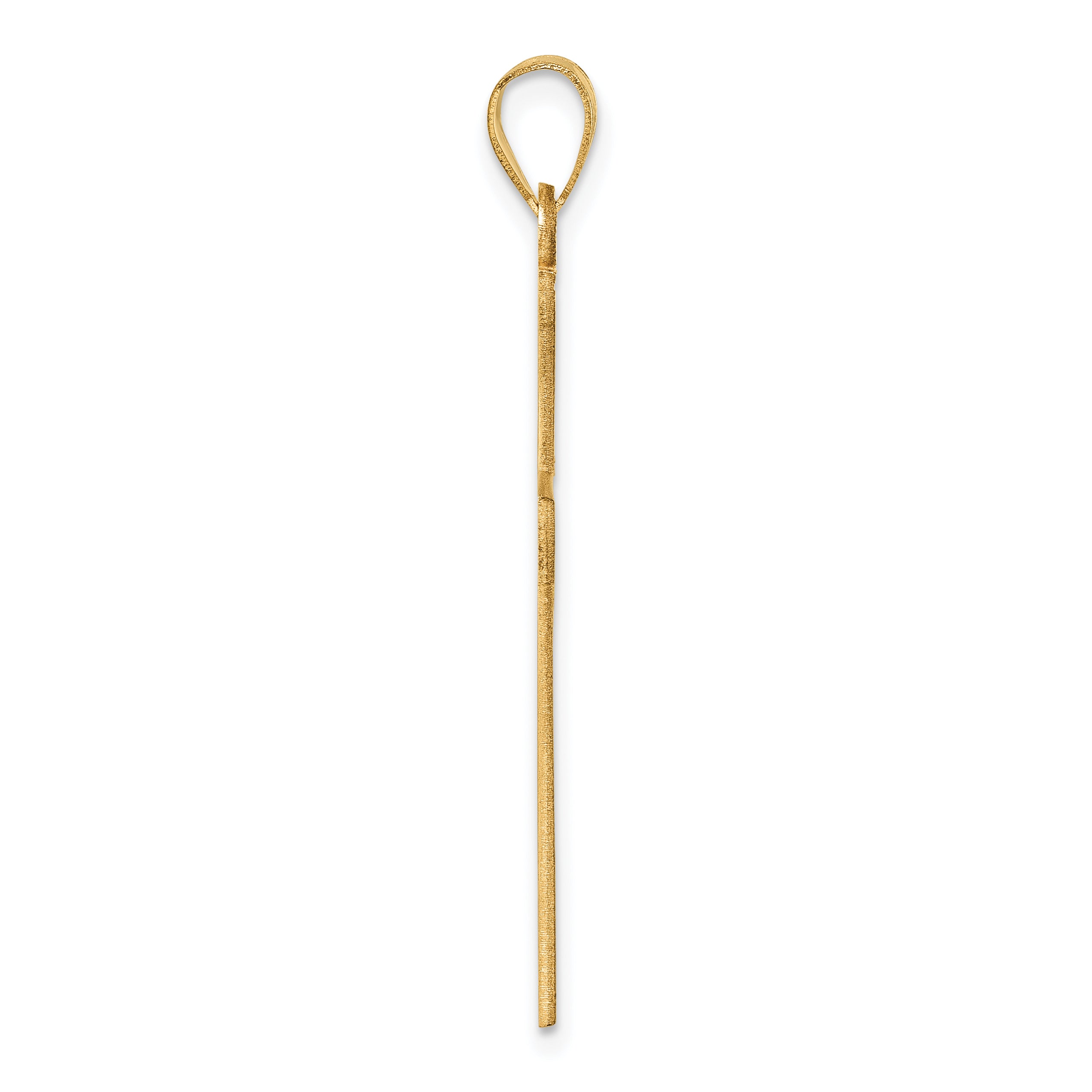 14k Florentine Satin Cross Pendant