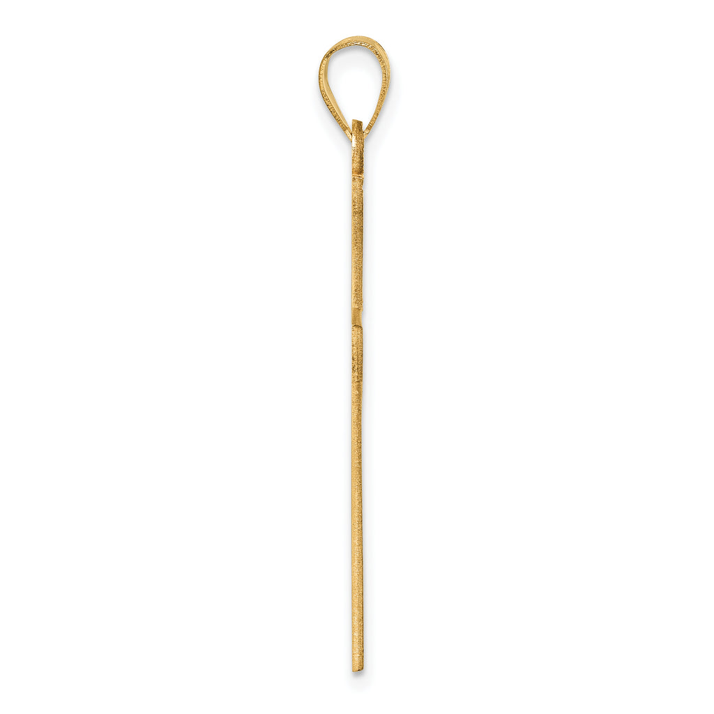 14k Florentine Satin Cross Pendant