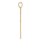 14k Florentine Satin Cross Pendant