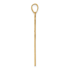 14k Florentine Satin Cross Pendant