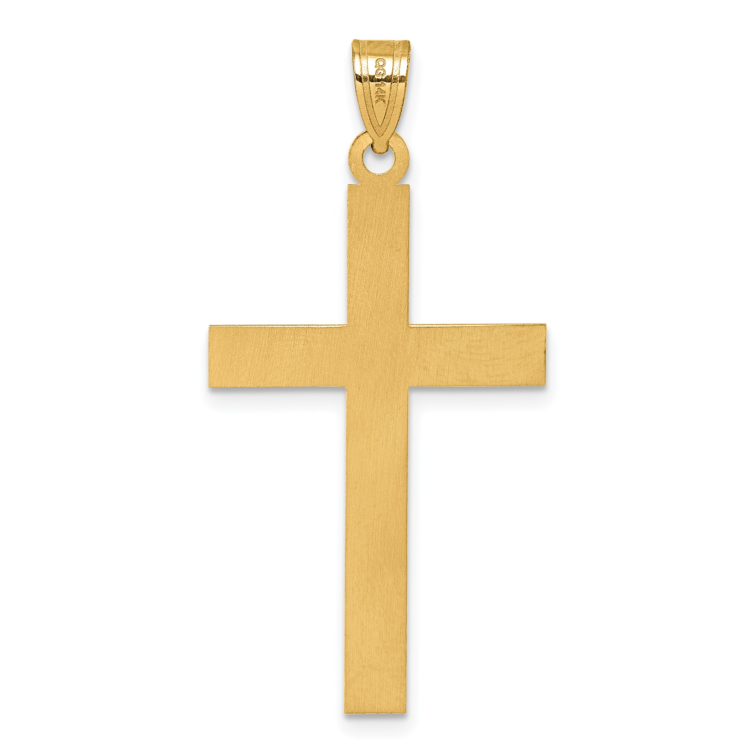 14k Florentine Satin Cross Pendant
