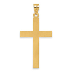 14k Florentine Satin Cross Pendant