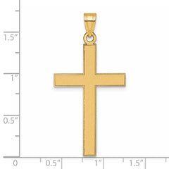14k Florentine Satin Cross Pendant