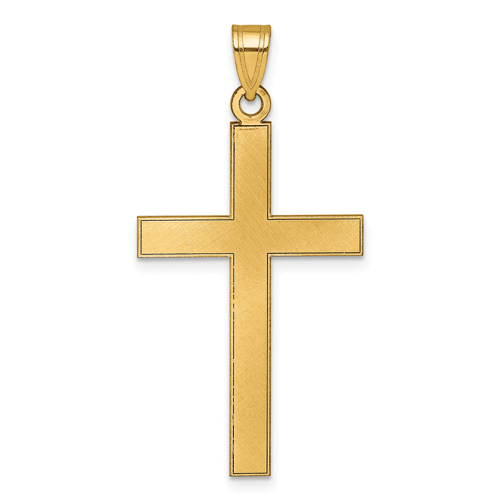 14k Florentine Satin Cross Pendant