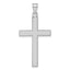 14k White Gold Florentine Satin Cross Pendant
