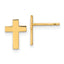 14k Polished Cross Post Earrings
