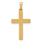 14k Polished And Textured Latin Cross Pendant