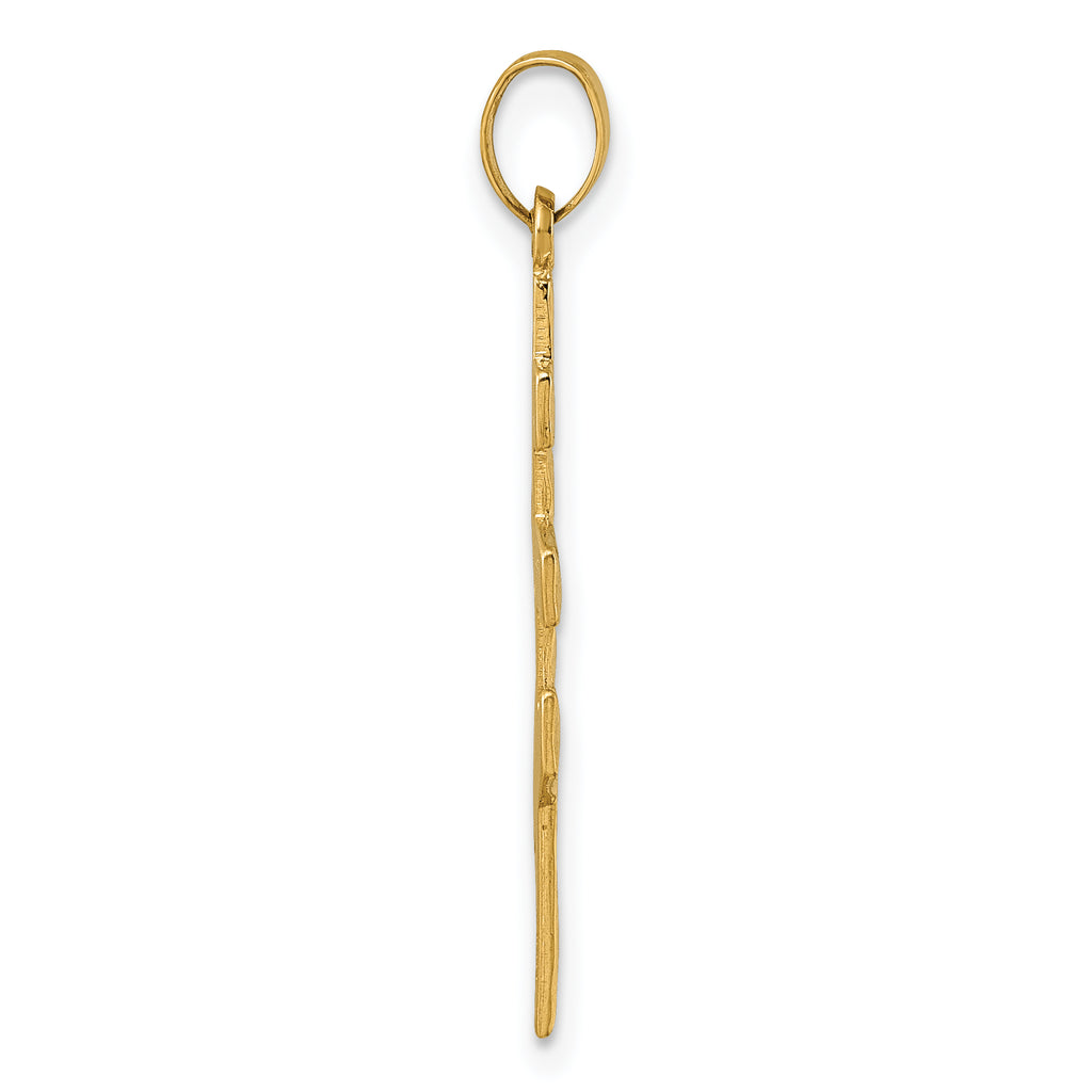 14k Polished Eastern Orthodox Cross Pendant