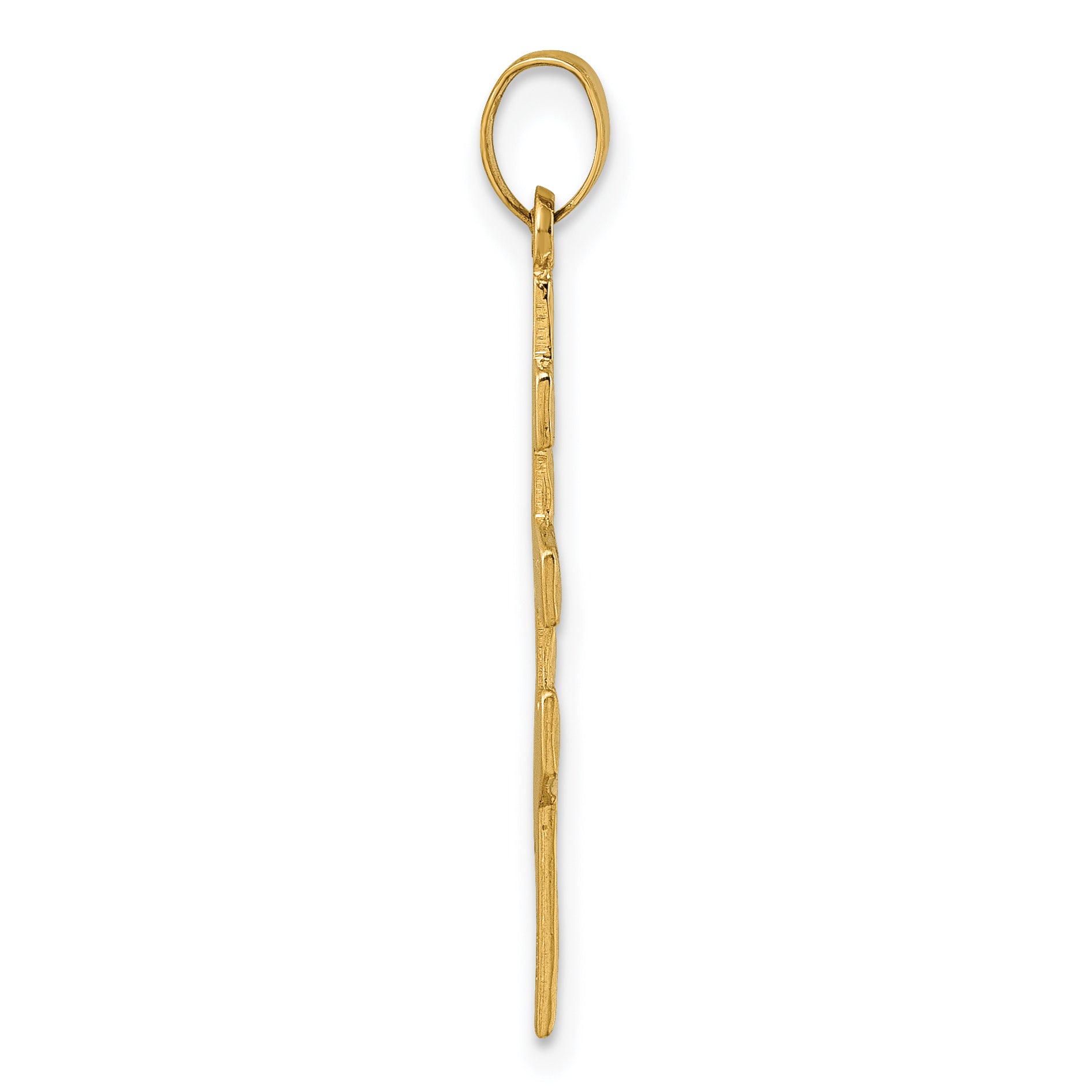 14k Polished Eastern Orthodox Cross Pendant