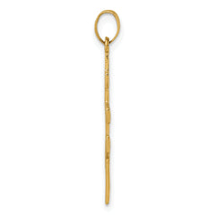 14k Polished Eastern Orthodox Cross Pendant