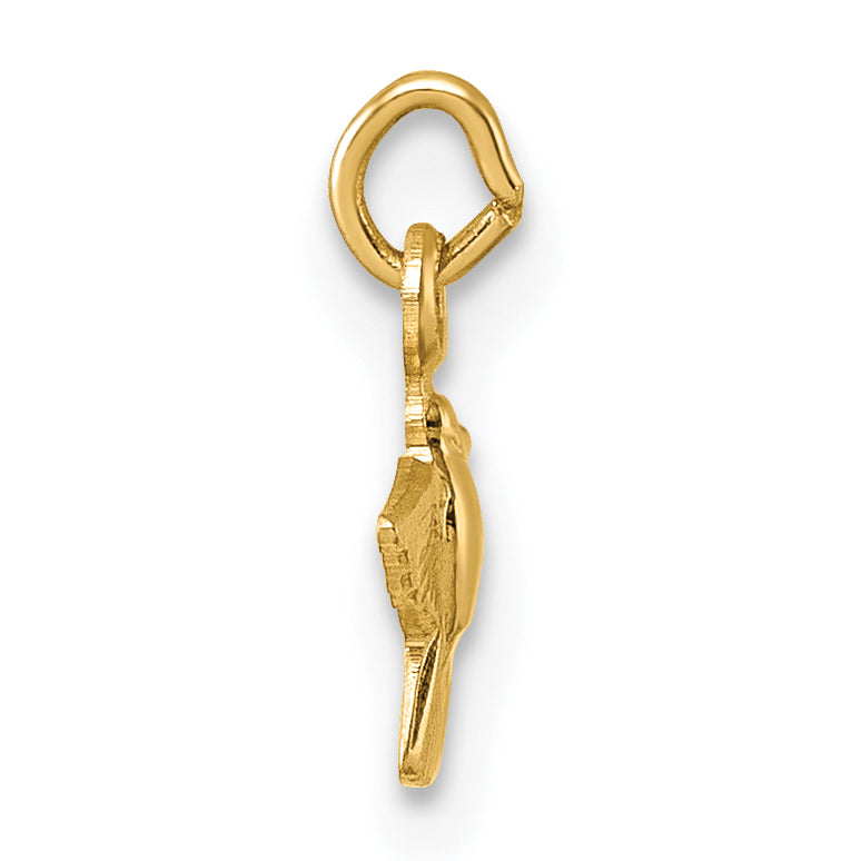 14k Polished Flying Dove Pendant