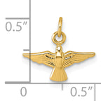 14k Polished Flying Dove Pendant