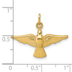 14k Polished Flying Dove Pendant