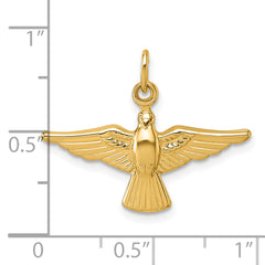 14k Polished Flying Dove Pendant