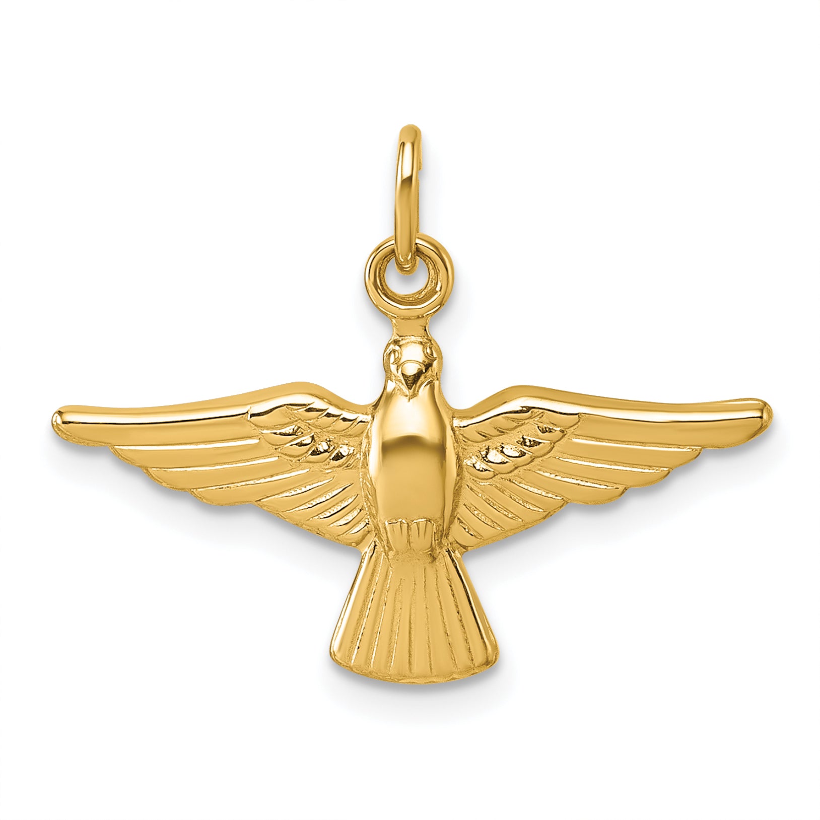 14k Polished Flying Dove Pendant Main image